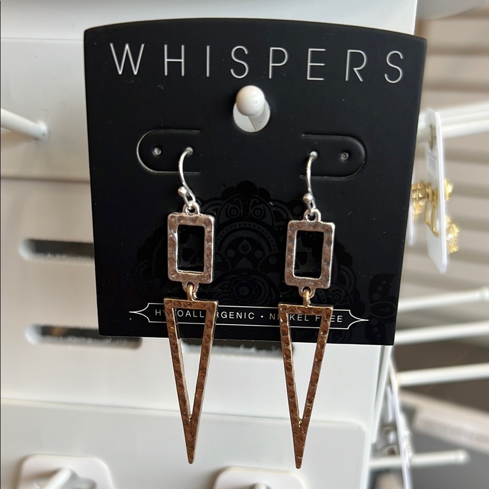 NWT Mixed Metal Geometric Earrings